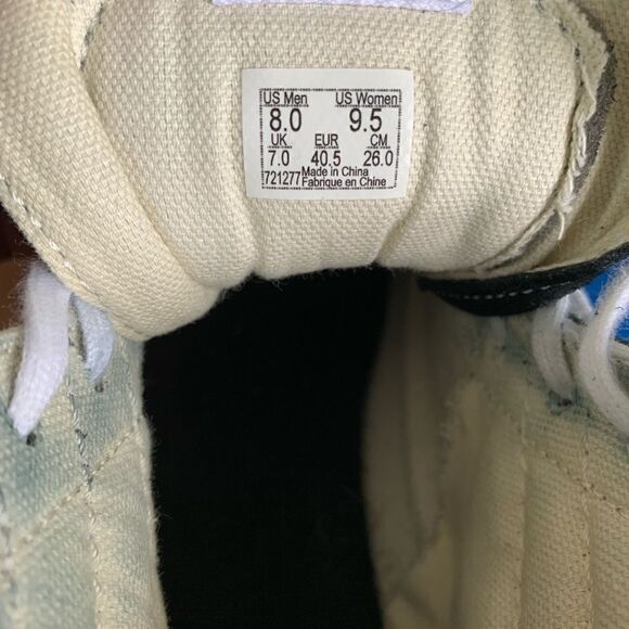 Men's Size 7.5 VANS Checkerboard High Tops Skate Skateboard Shoes Sneakers Suede - Picture 16 of 16